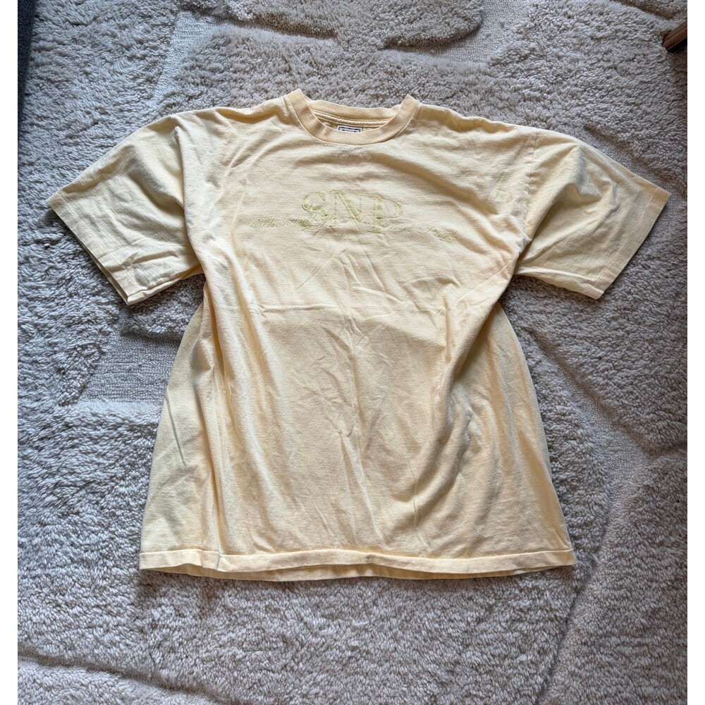 Vintage 90s Shenandoah National Park Graphic T Shirt Made in USA Yellow XL